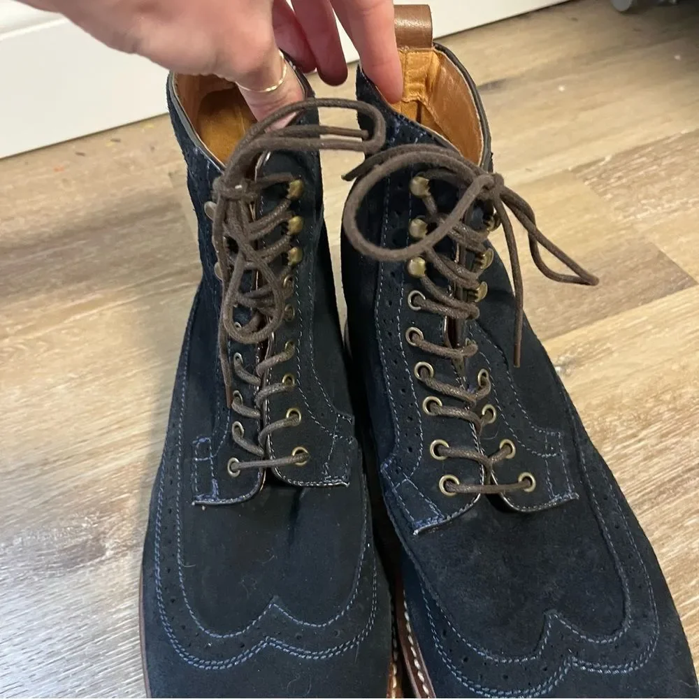 Jack Threads Blue Suede Boot